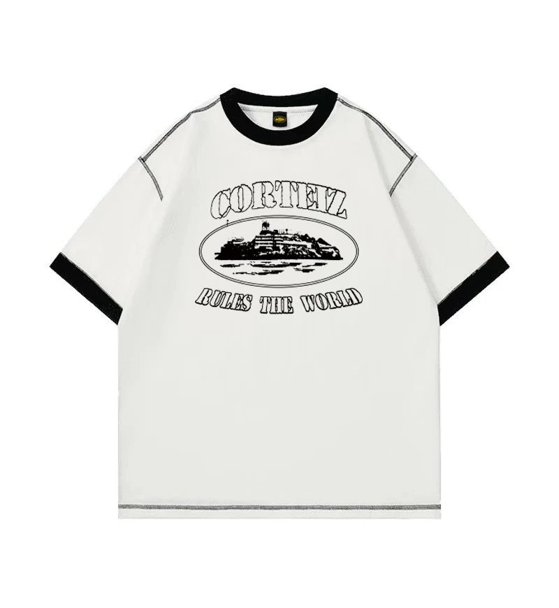 Corteiz Rules The World Ringer T-Shirt Gray - 9