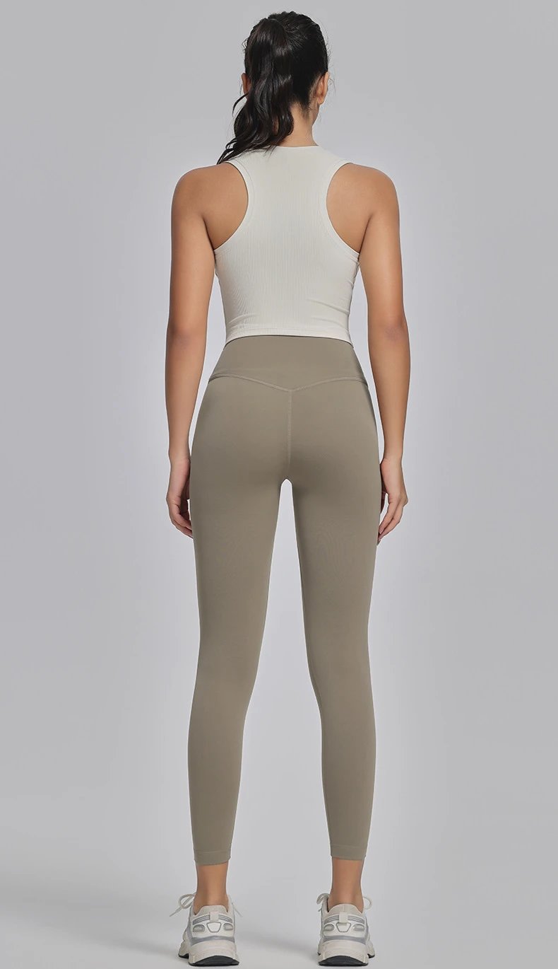 Alo High-Waisted Seamless Leggings Charcoal Gray Leggings - 25