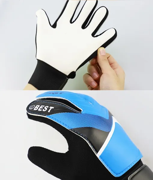 Design Best First 90 Goalkeeper Gloves Blue / White Gloves - 6