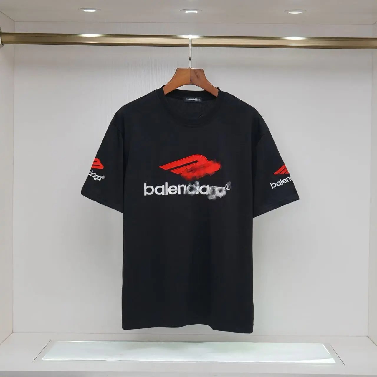 Balenciaga Distorted Logo Black T-Shirt - 3