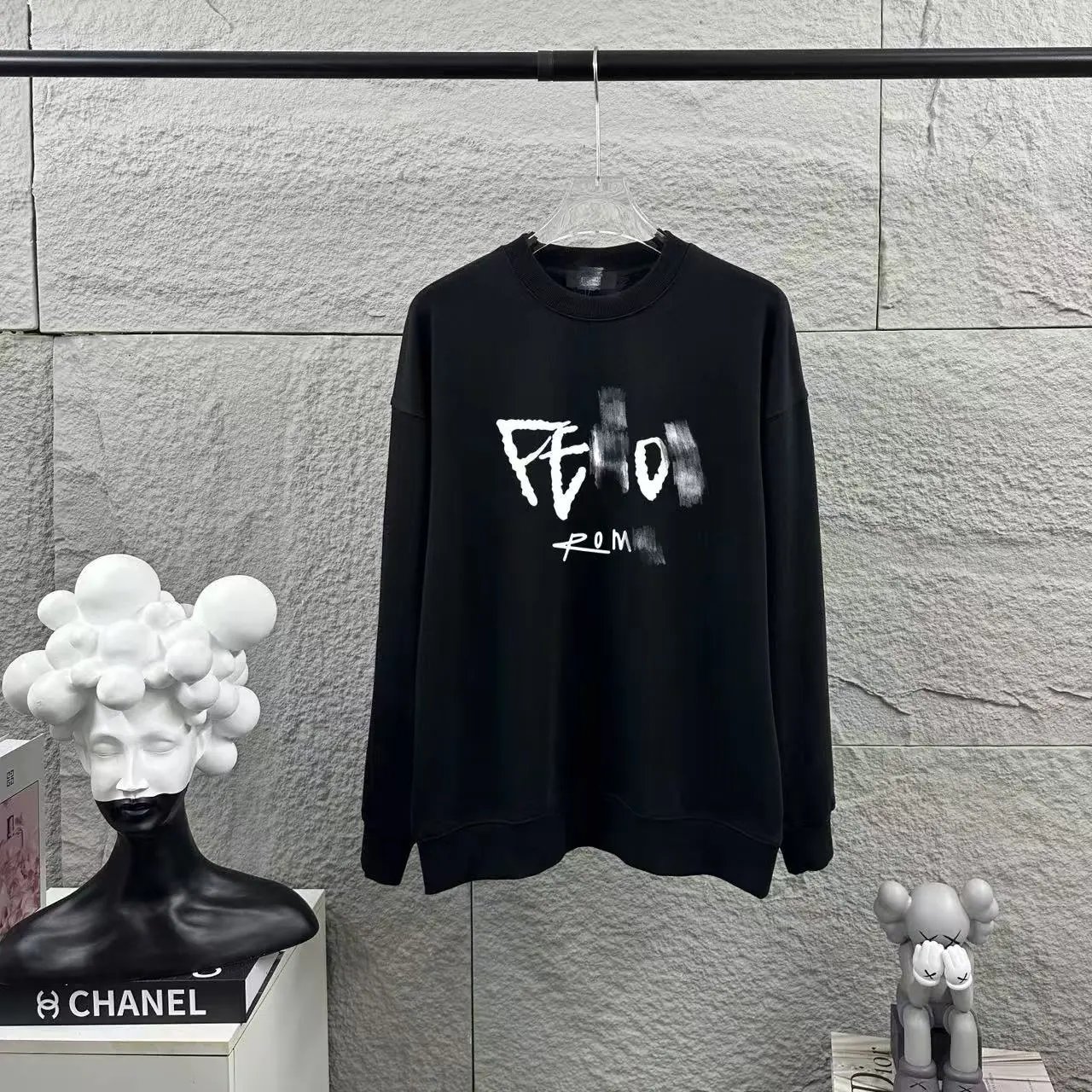 Fendi Teddy Bear Print Black Hoodie - 15