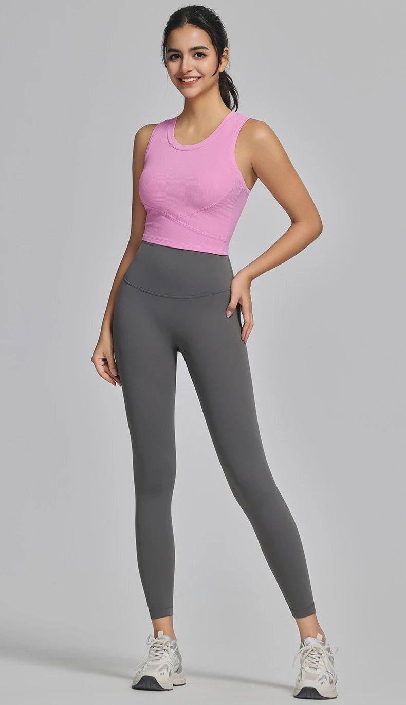 Alo High-Waisted Seamless Leggings Charcoal Gray Leggings - 37