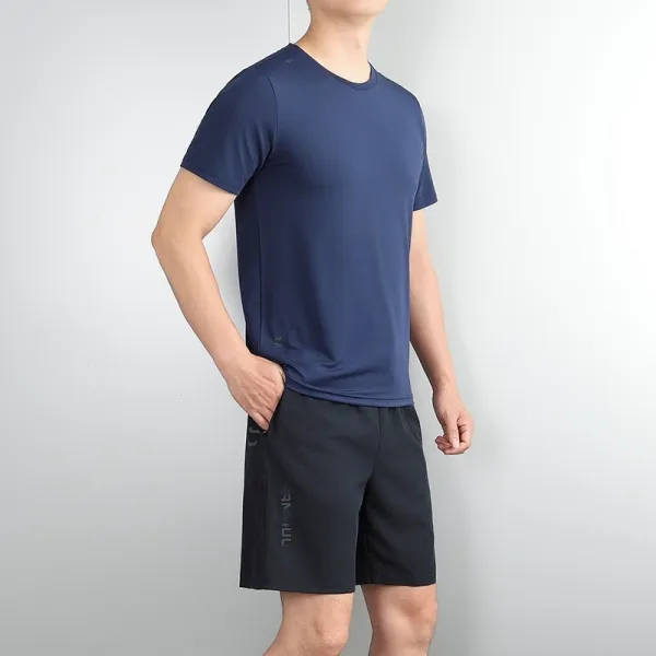 Design Performance T-Shirt and Shorts Set Gray Activewear - 9