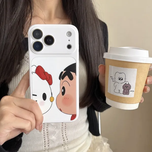 Hello Kitty x Crayon Shin-chan Phone Case White - 4
