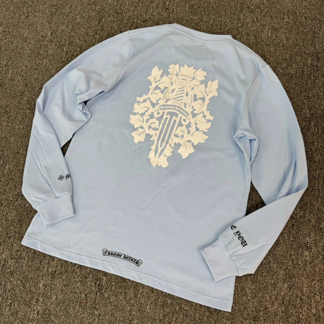 Chrome Hearts Long Sleeve T-Shirt Light Blue - 5