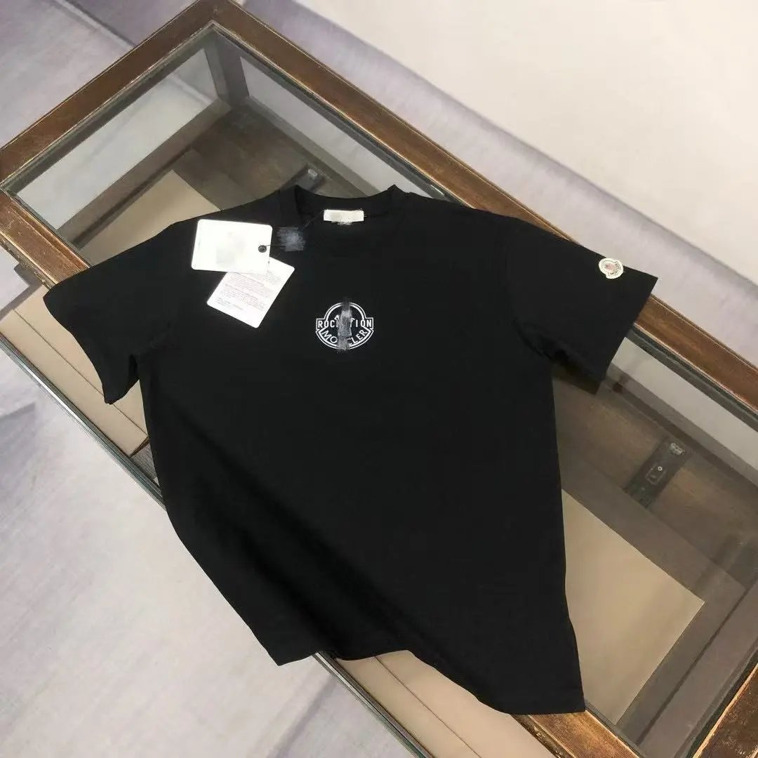 Moncler Logo Print Black T-Shirt - 6