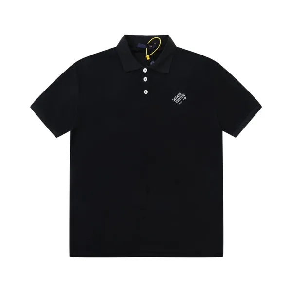 Louis Vuitton Reversed Logo Polo Black Polo Shirt - 1