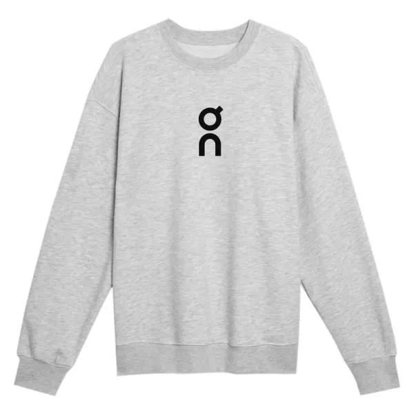 On Running Logo Graphic Crewneck Sweatshirt Gray Sweater - 1