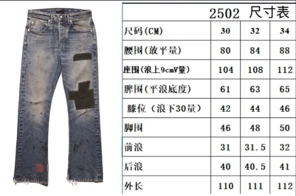 Denim Tears 2502 Patchwork Distressed Jeans Blue - 1
