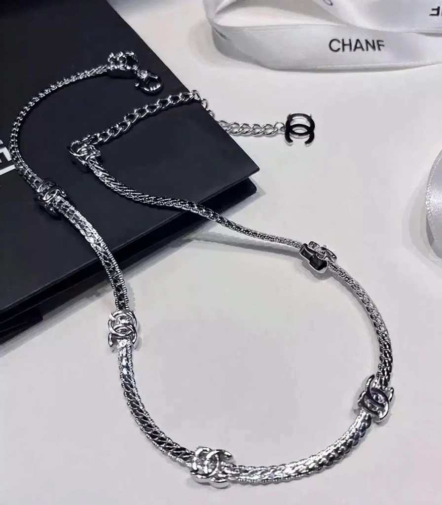 Chanel Heart Pendant Necklace Blue and Rose Gold Enamel Necklaces Jewelry - 7