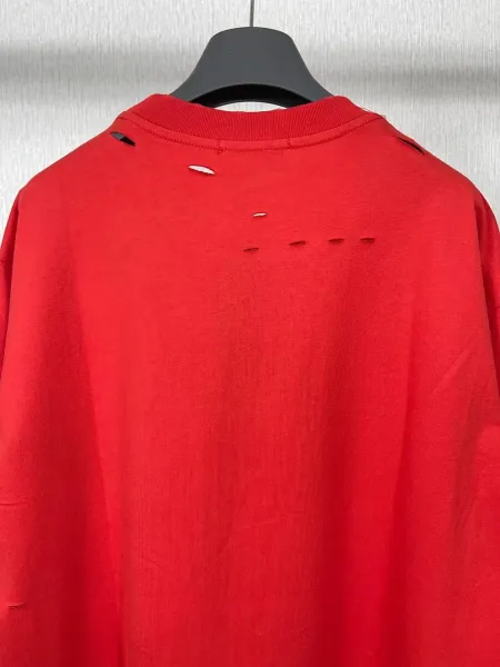 Balenciaga Lenciaga Distressed Oversized T-Shirt White - 22