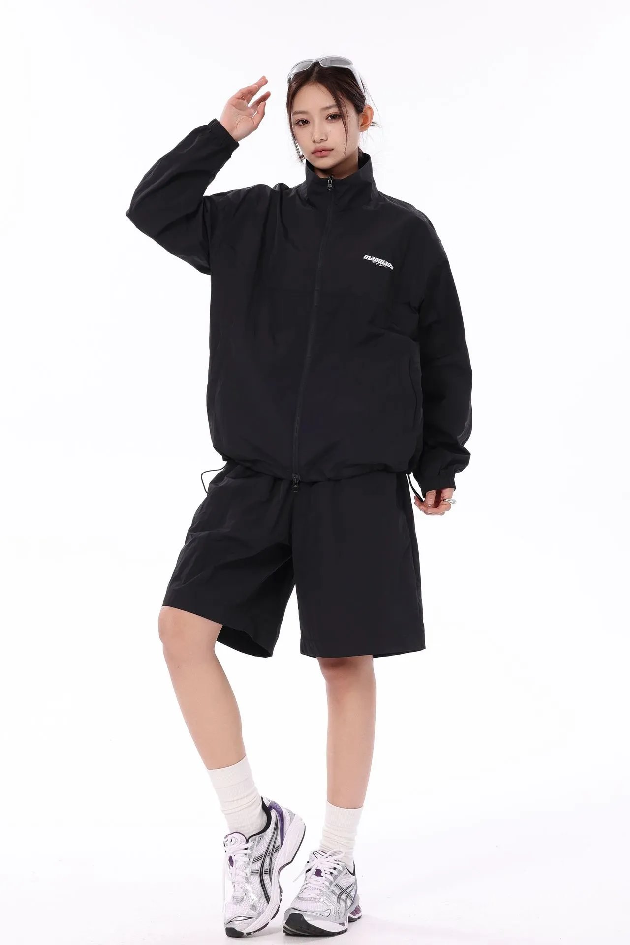 Design Maoqiaoyi Windbreaker Set Beige Outerwear Set Sets - 15