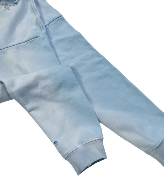 Design PALY x Travis Scott Inspired Cropped Zip-Up Hoodie Light Blue Hoodie - 9