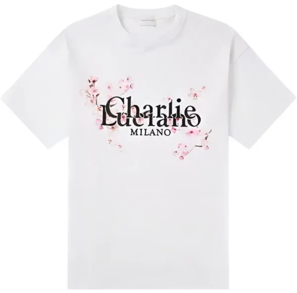 Design Charlie Luciano Maleficent x Aurora Graphic Print Off-White T-Shirt T-Shirts - 46