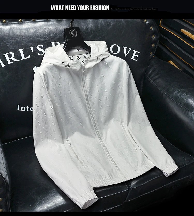 Louis Vuitton Monogram Windbreaker White Jacket Outerwear - 5