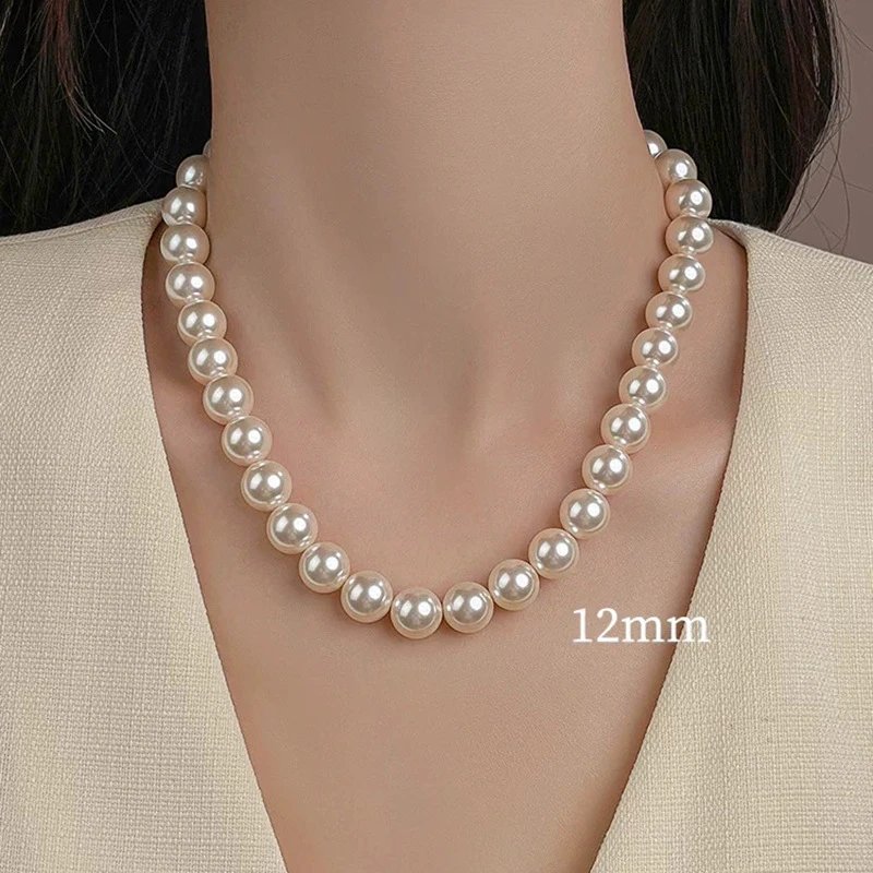 Design Pearl Bead Necklace with Rocking Horse Charm and Matching Ring Set Jewelry - 35