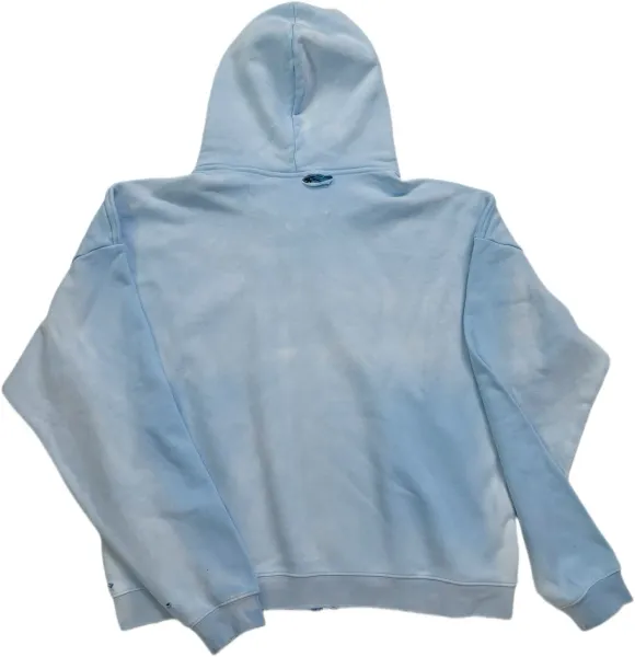 Design PALY x Travis Scott Inspired Cropped Zip-Up Hoodie Light Blue Hoodie - 4