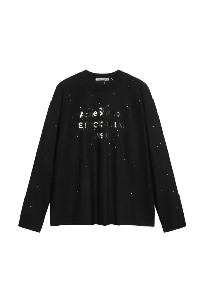 Acne Studios Stockholm 1996 Embellished Long-Sleeve T-Shirt Black - 1