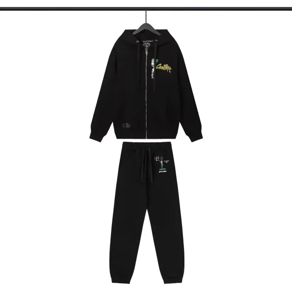 Chrome Hearts x Rick and Morty Control Zip-Up Hoodie Black - 9