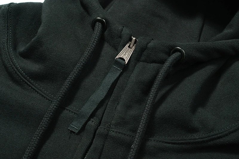 Design Zip-Up Hoodie Beige Hoodie - 14