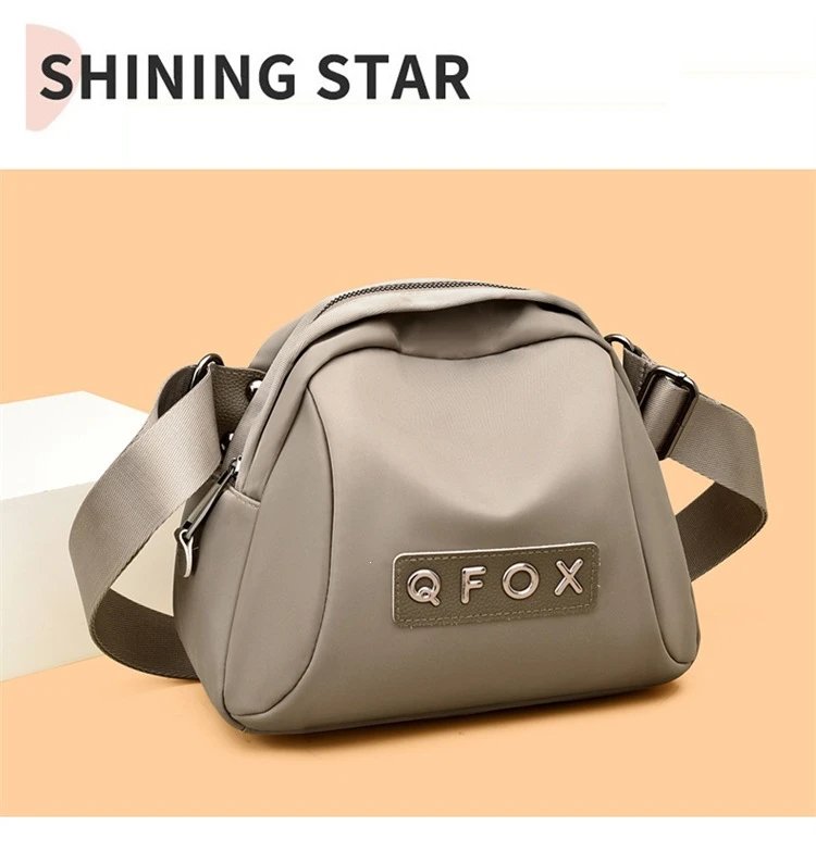 Design QFOX Mini Crossbody Bag Beige Crossbody Bags - 15