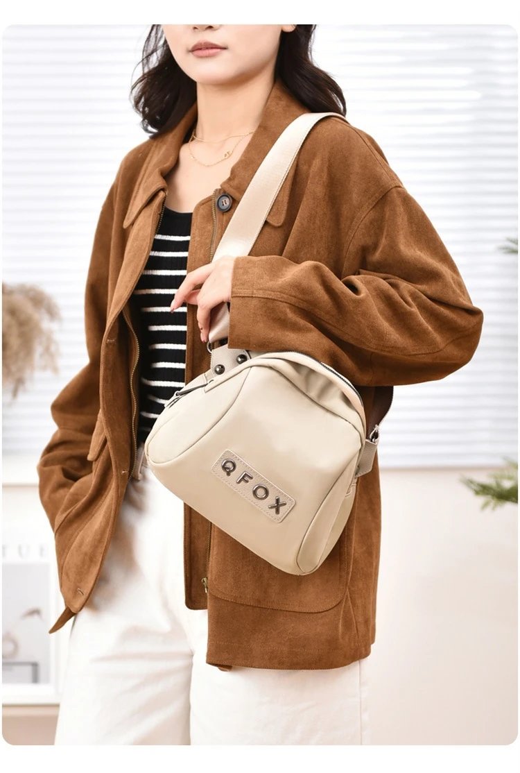 Design QFOX Mini Crossbody Bag Beige Crossbody Bags - 37