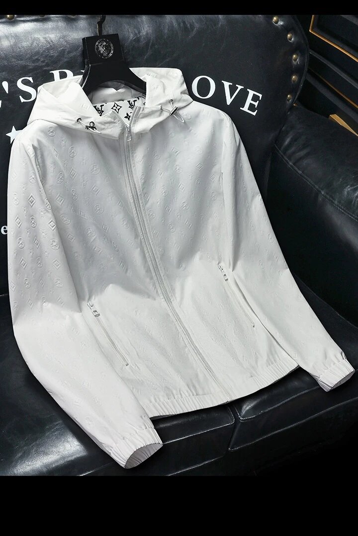 Louis Vuitton Monogram Windbreaker White Jacket Outerwear - 2