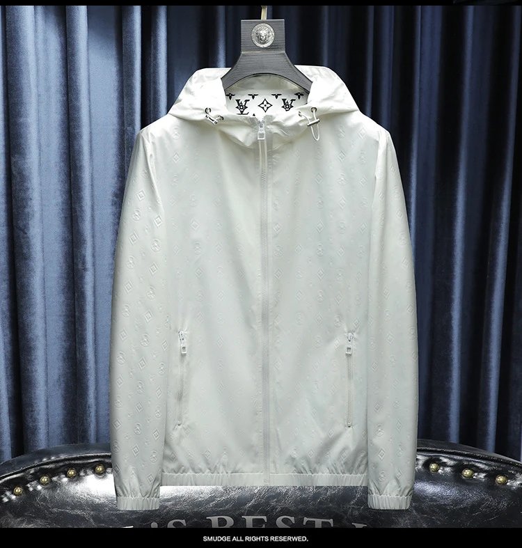 Louis Vuitton Monogram Windbreaker White Jacket Outerwear - 16