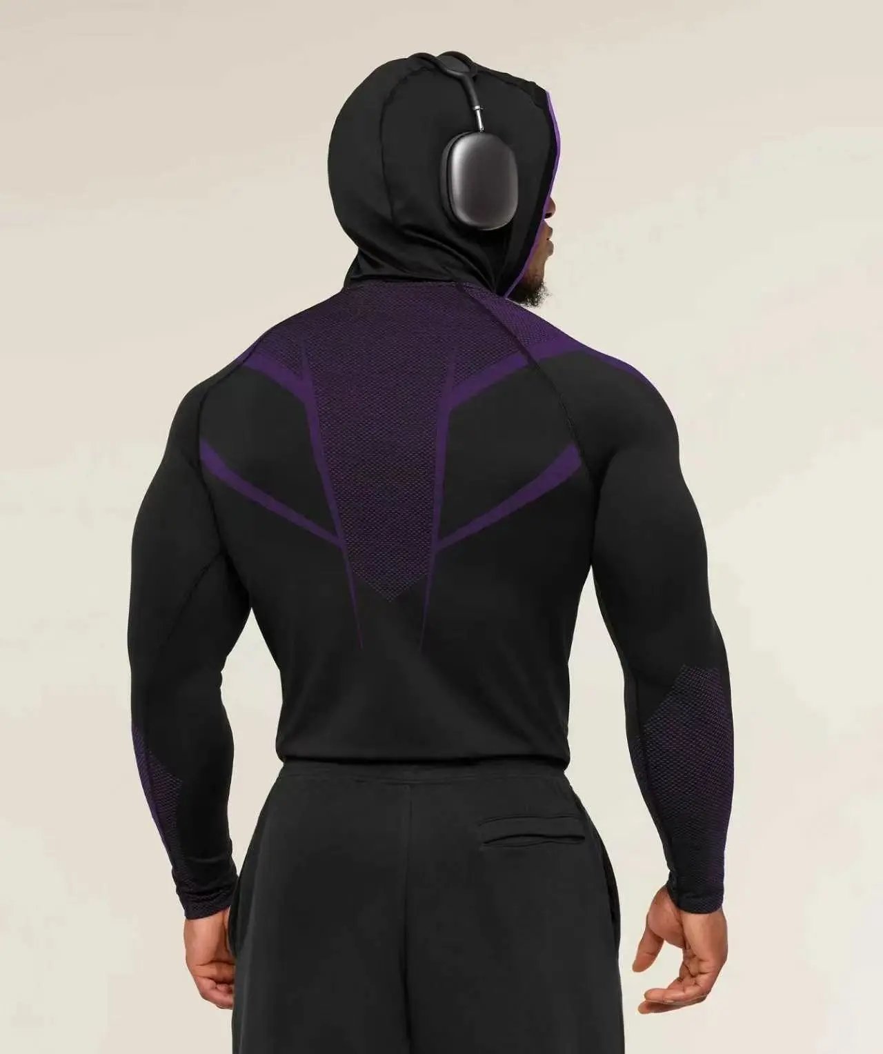 Gymshark Apex Half-Zip Hoodie Black and Forest Green - 6