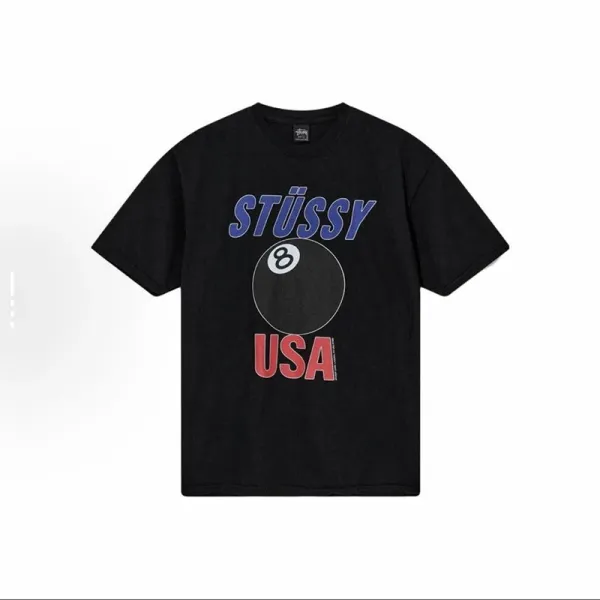 Stussy 8 Ball USA Black T-Shirt - 1