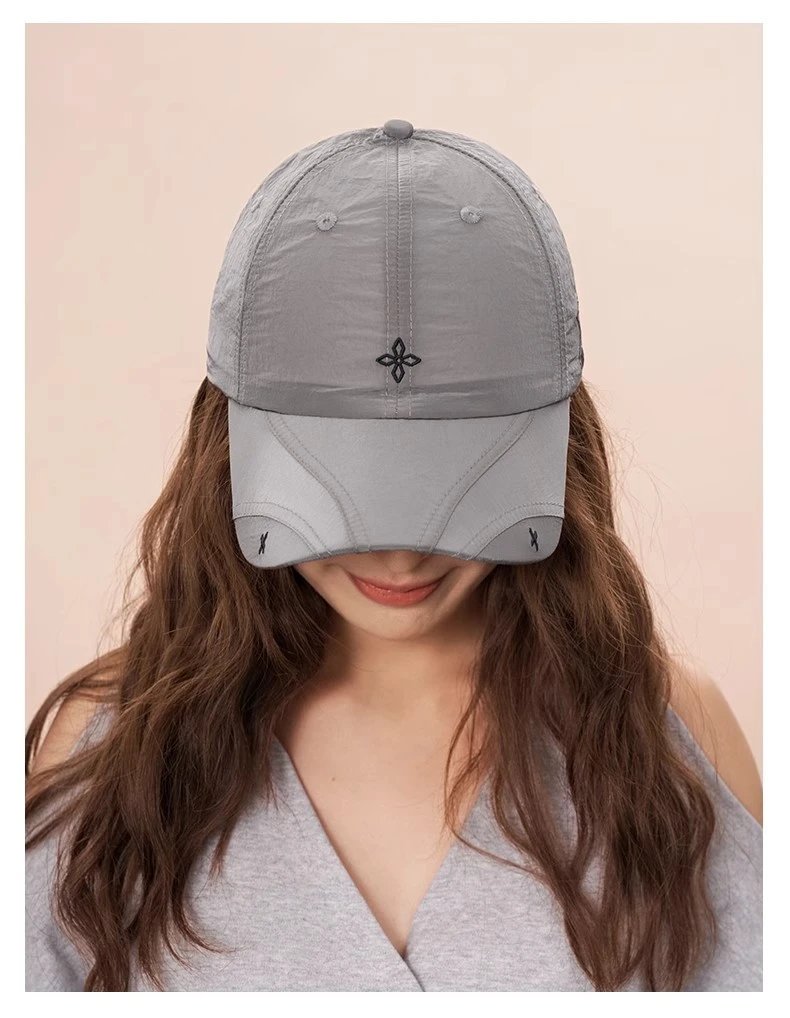Design Structured Embroidered Baseball Cap Gray - 6