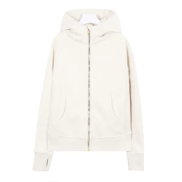 Design Zip-Up Hoodie Off-White Full-Zip Hooded Sweatshirt - 1