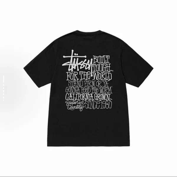 Stussy Built Tough California Grown Black T-Shirt - 1