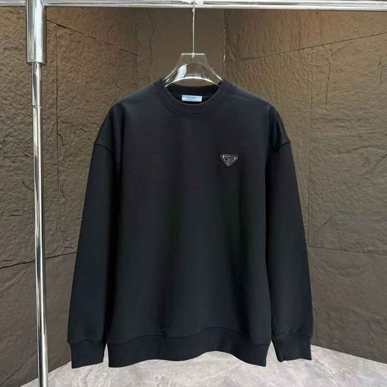 Prada Logo Trim Long-Sleeve T-Shirt White - 6
