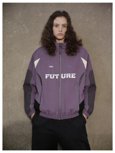 Design Future Windbreaker Navy Beige Blue Outerwear - 4