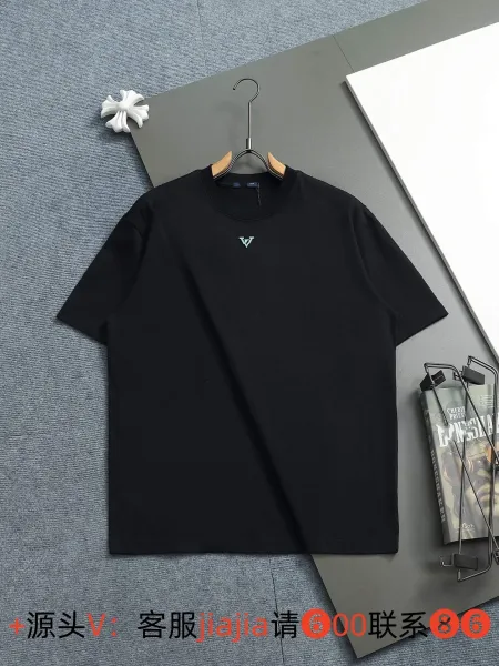 Valentino V Logo Black T-Shirt - 1