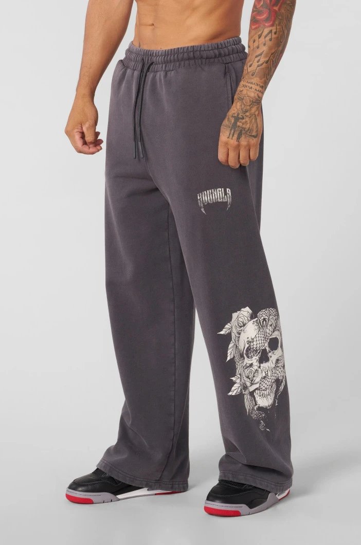 Design Houndla Skull & Roses Brown Sweatpants - 17