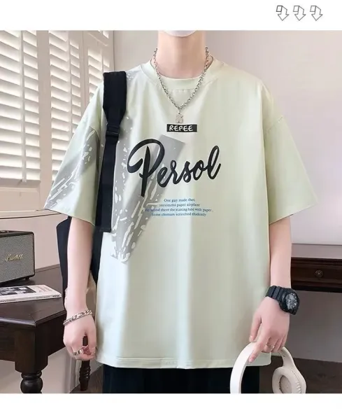 Design Persol Graphic Print Oversized T-Shirt Black - 32