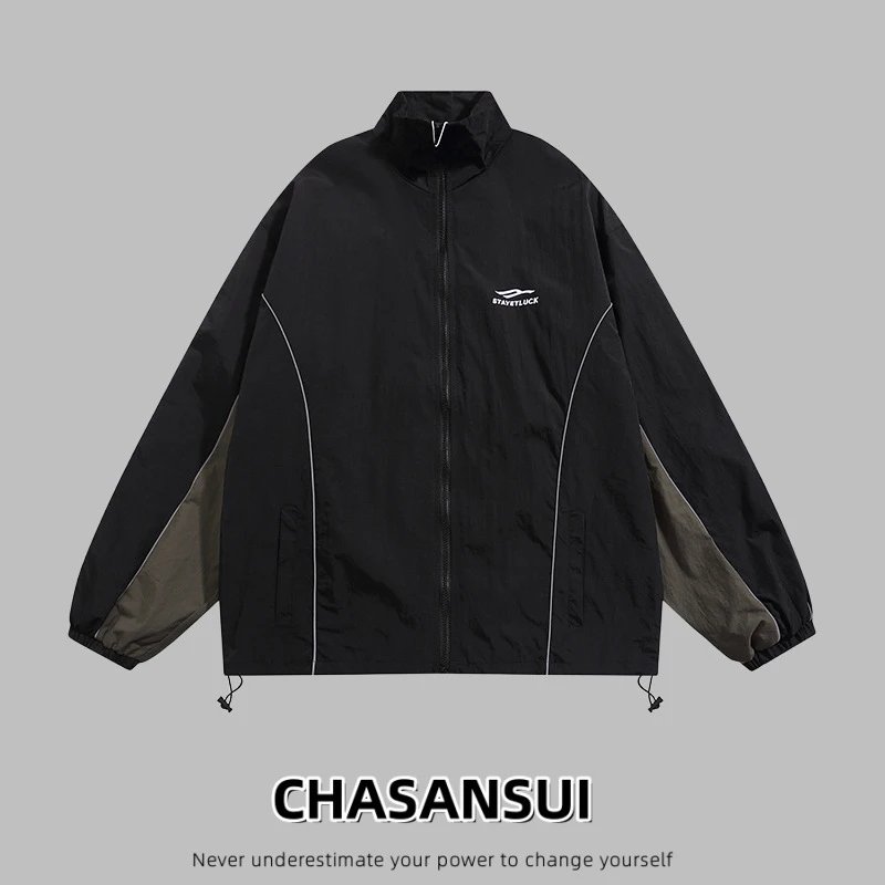 Design CHASANSUI Windbreaker Jacket Olive Green Outerwear.windbreaker - 11