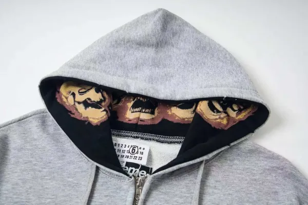 Supreme Archive Logo Zip-Up Hoodie Gray - 11