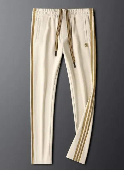 Design Hoodie and Sweatpants Set Black with Gold Trim Tracksuit - 9