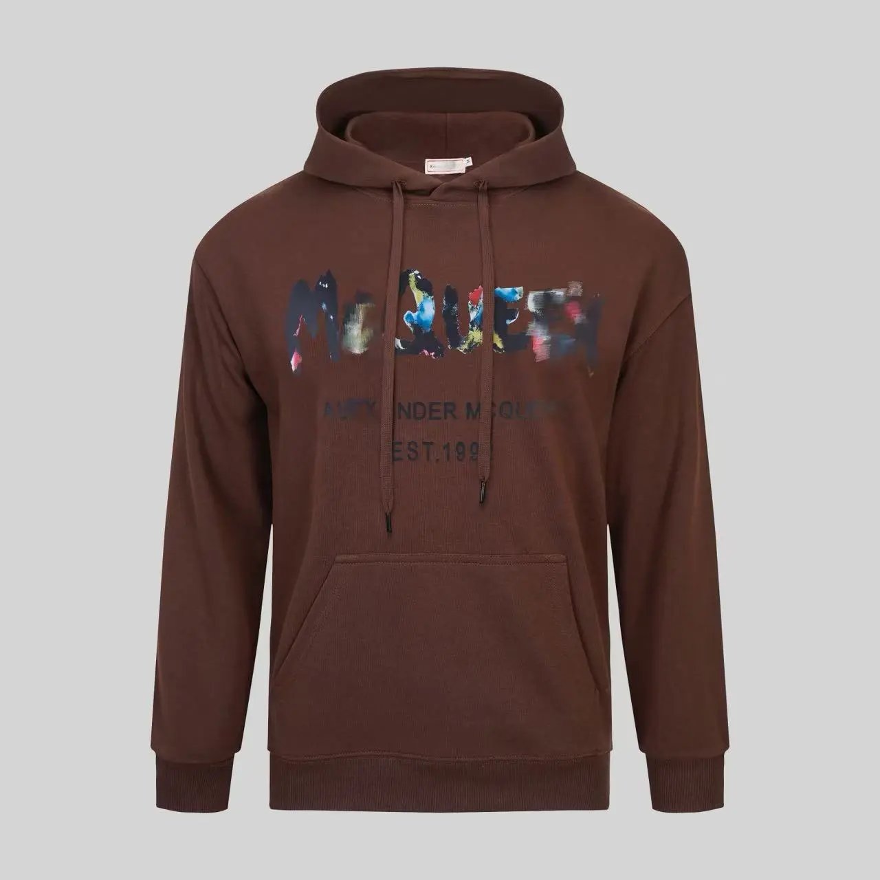 Alexander McQueen Painted Logo Brown Crewneck Sweater - 20
