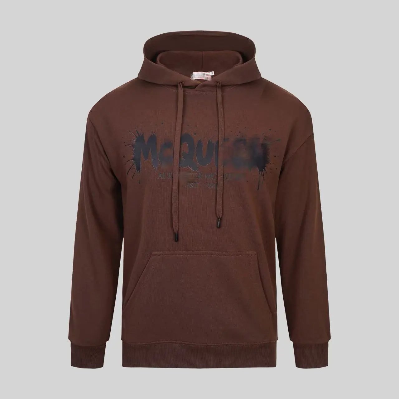Alexander McQueen Painted Logo Brown Crewneck Sweater - 17