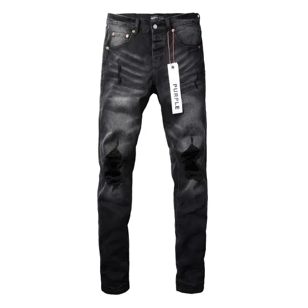 Design Abstract Paint Splatter Washed Denim Jeans - 41
