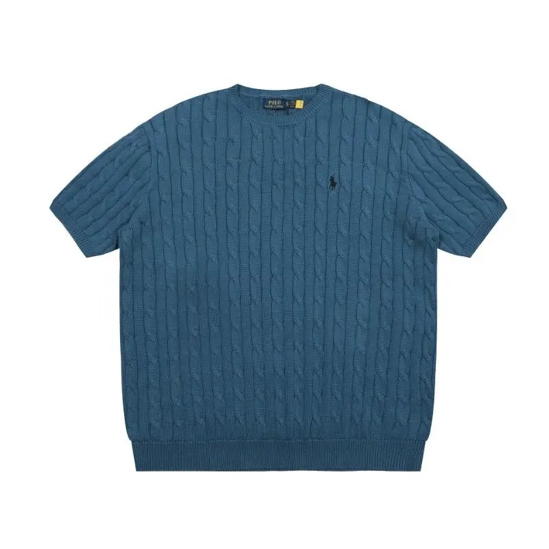 Polo Ralph Lauren Cable Knit Polo Gray Sweater - 14