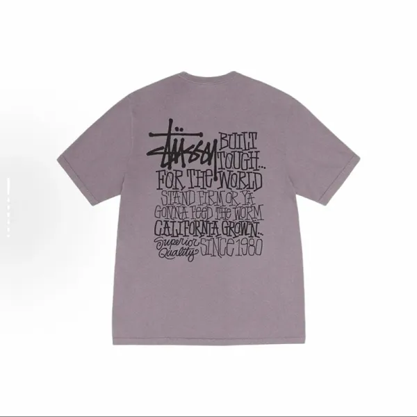 Stussy Built Tough California Grown T-Shirt Purple - 1