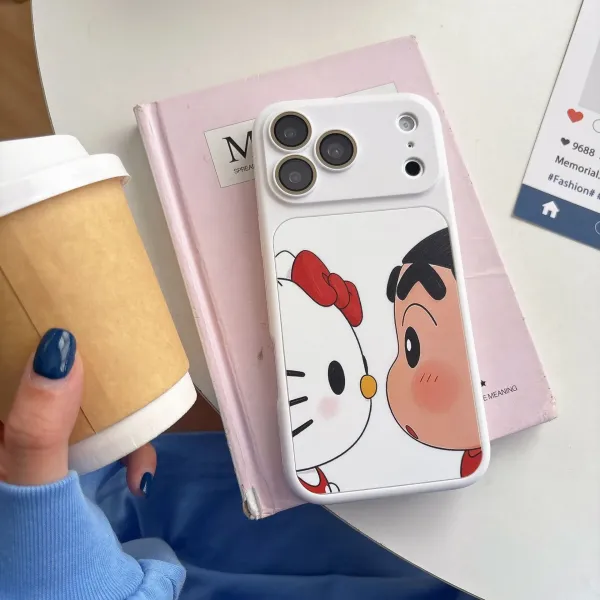 Hello Kitty x Crayon Shin-chan Phone Case White - 11
