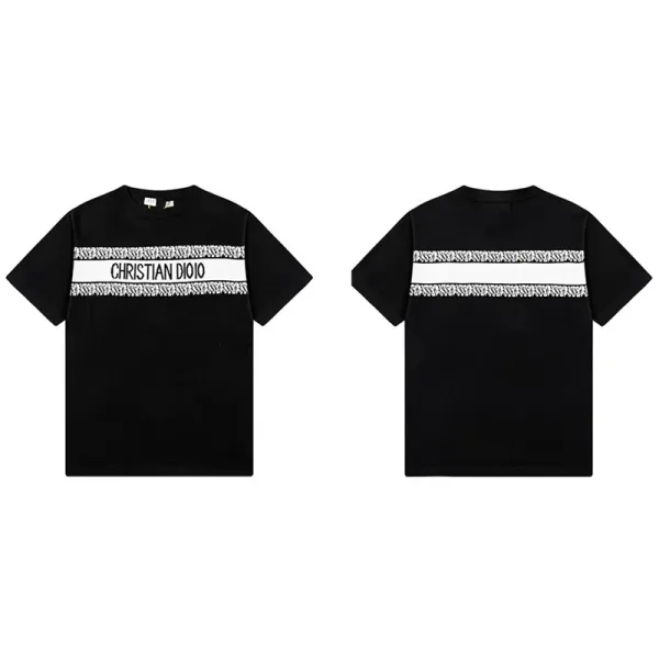 Dior Oblique Stripe T-Shirt Black - 1