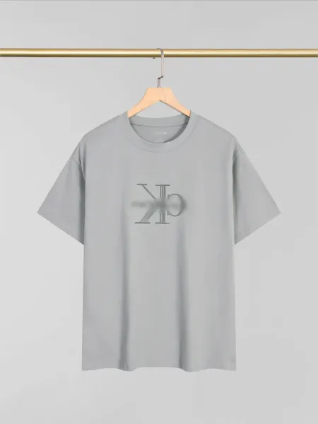 Calvin Klein Monogram Logo Gray T-Shirt - 1