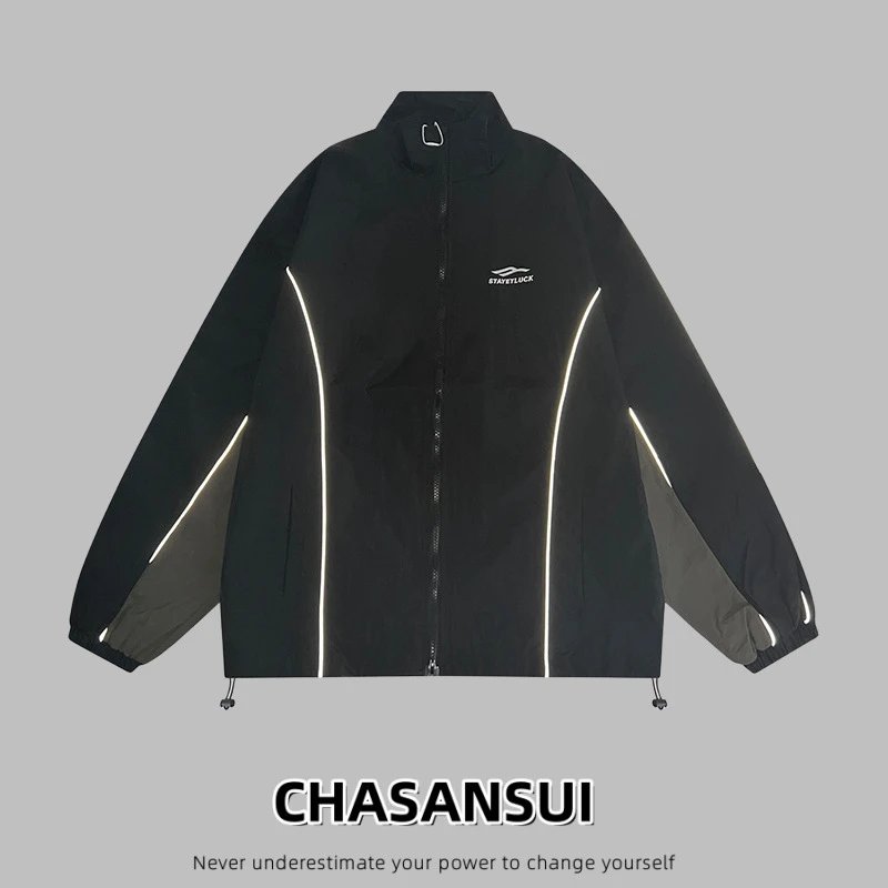 Design CHASANSUI Windbreaker Jacket Olive Green Outerwear.windbreaker - 10